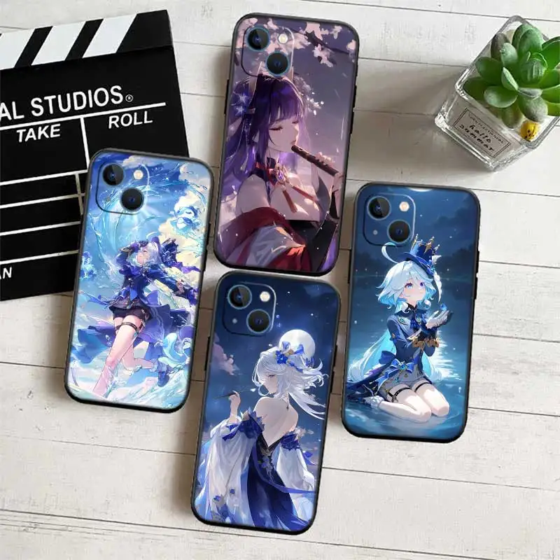 Фото Новый высококачественный чехол NH29 Genshin Impact для iPhone SE, X, XS, XR, 16E, 17, 11 Pro Max, 8, 7, 6, 6s Plus, Air №4