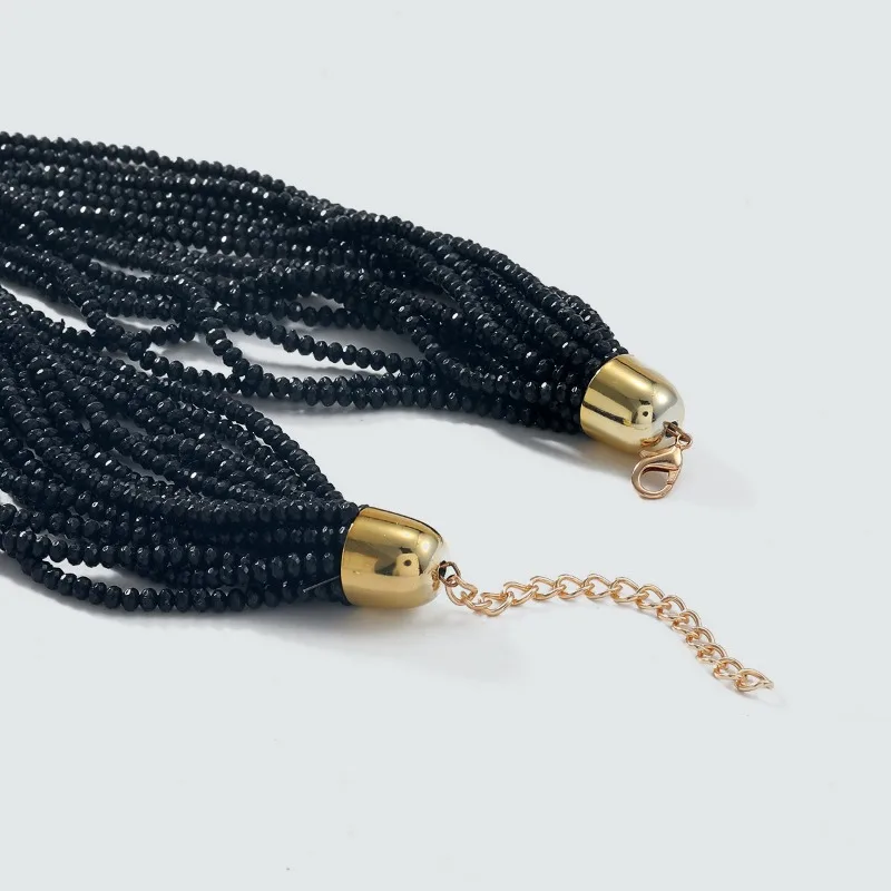 Ожерелье Draweye черные бусы