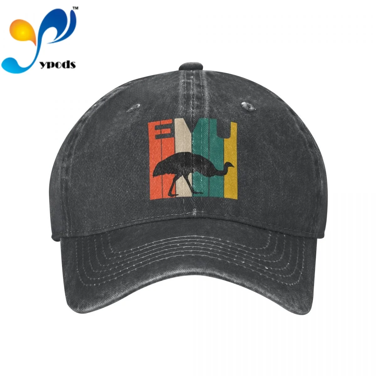 

Emu Silhouette Women Men Cotton Baseball Cap Unisex Casual Caps Outdoor Trucker Snapback Hats