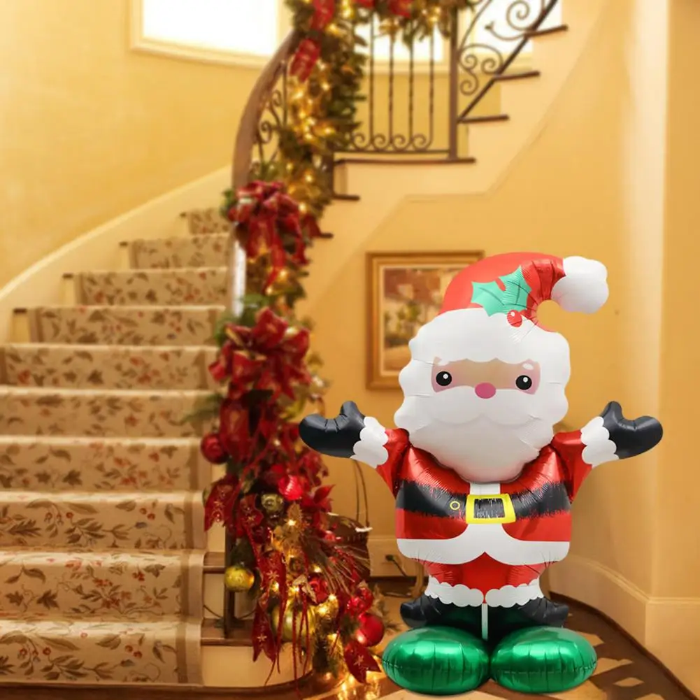 

Festival Balloon Aluminum Film Party Balloon Attractive Decorative Great Santa Claus Standing Christmas Tree Balloon