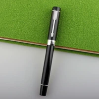 high quality business jinhao 100 acrylic fountain pen black spin silver arrow fine 0 5mm nib calligraphy office supplies pen