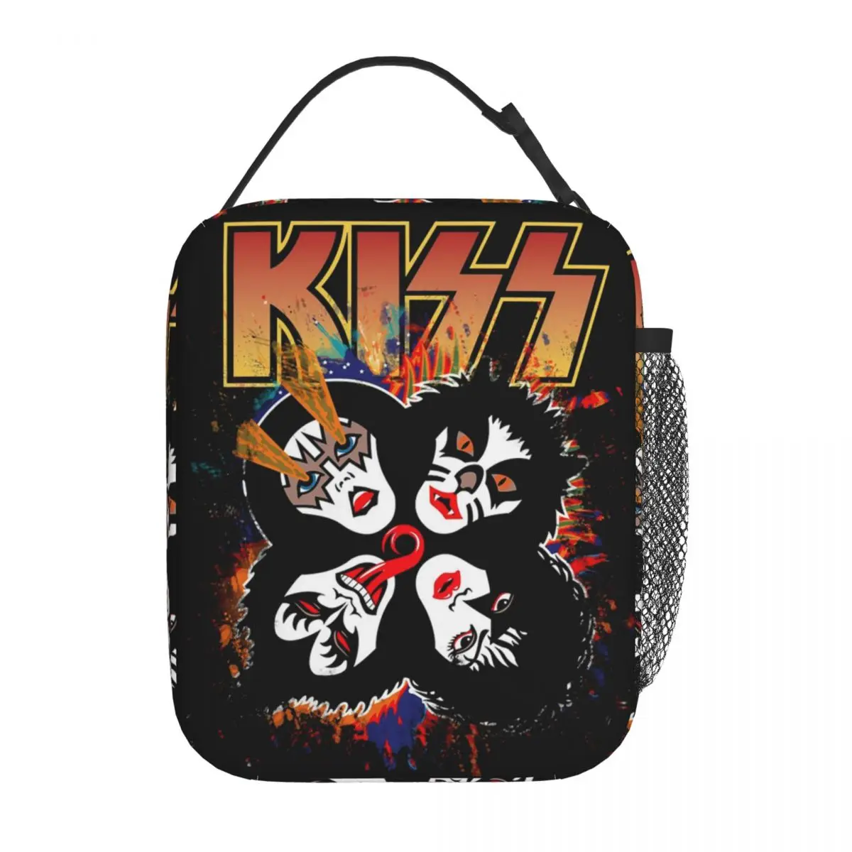 

Rock Catman Demon Kiss Band Rock And Roll Thermal Insulated Lunch Bags School Portable Box for Lunch Thermal Cooler Food Box