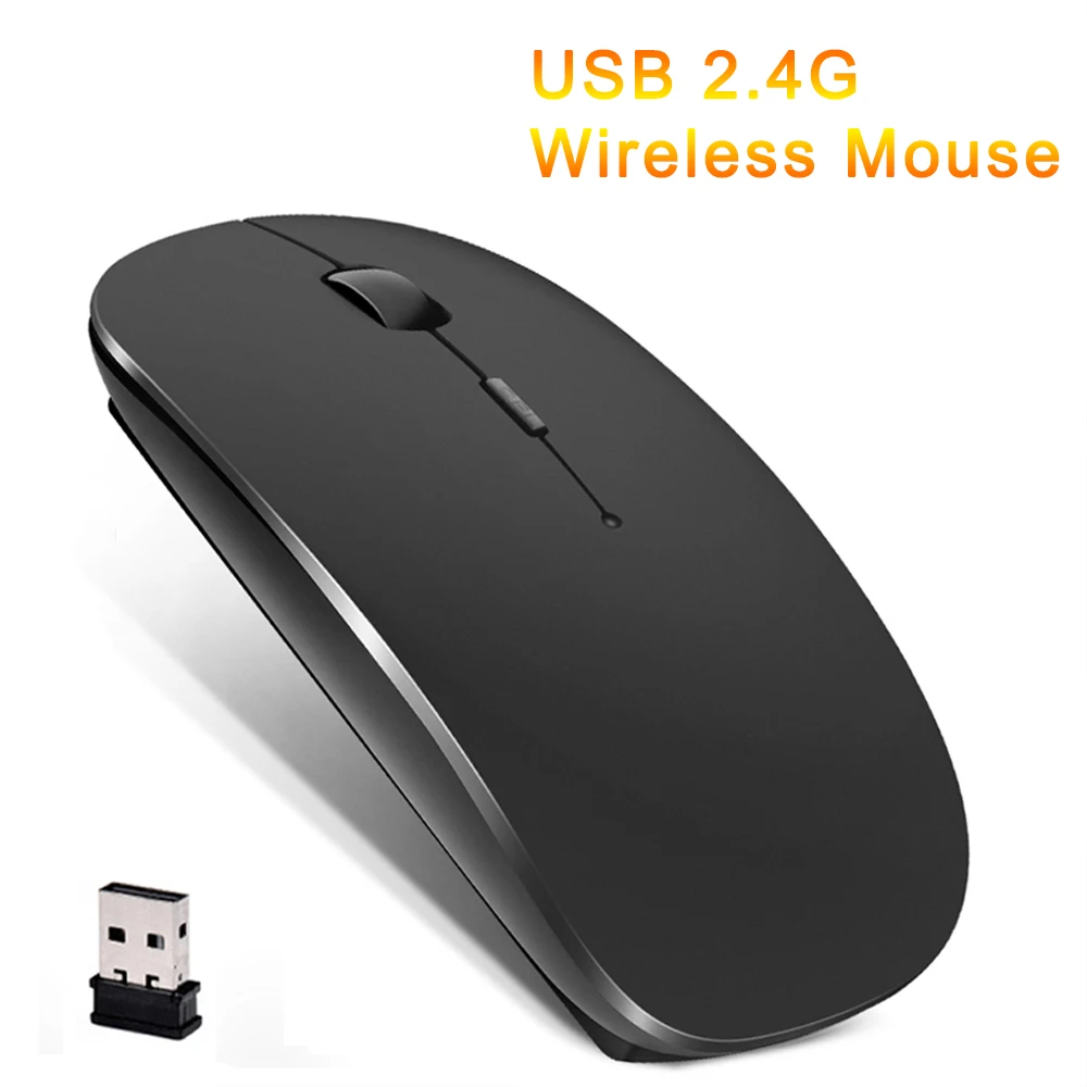 

Slim Wireless Mouse 2.4GHz Optical Mice 1600DPI Gamer Office Quiet Mouse Ergonomic Design Mice With USB Receiver For PC Laptop