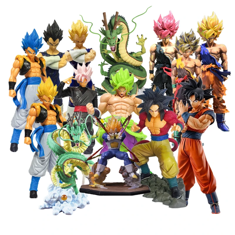 

Dragon Ball Z Anime Characters Goku / Broly / Vegeta / Gogeta Model Doll Series Cartoon Action Doll Ornament Toy Christmas Gift