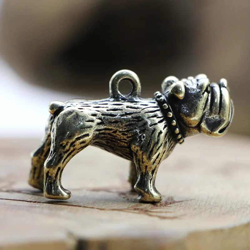 

ZOCDOU 1 Piece Solid Brass Prosperity Zodiac Dog Small Statue Little Figurine Crafts Figure Ornament Miniatures
