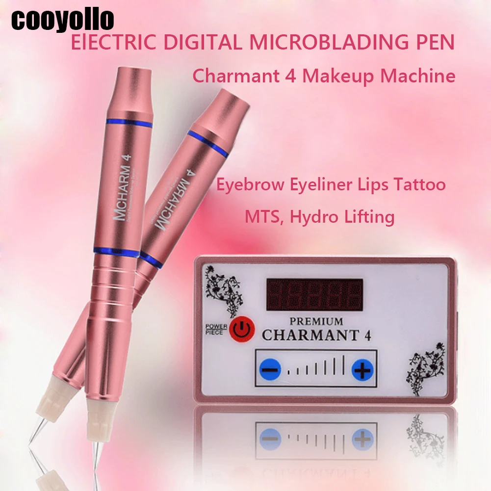 

2018 Charmant 4 Electric Tattoo Digital Pen Set Eyebrow Lip EyeLiner Microblading Gun Permanent Makeup MTS Hydro Lifting Machine