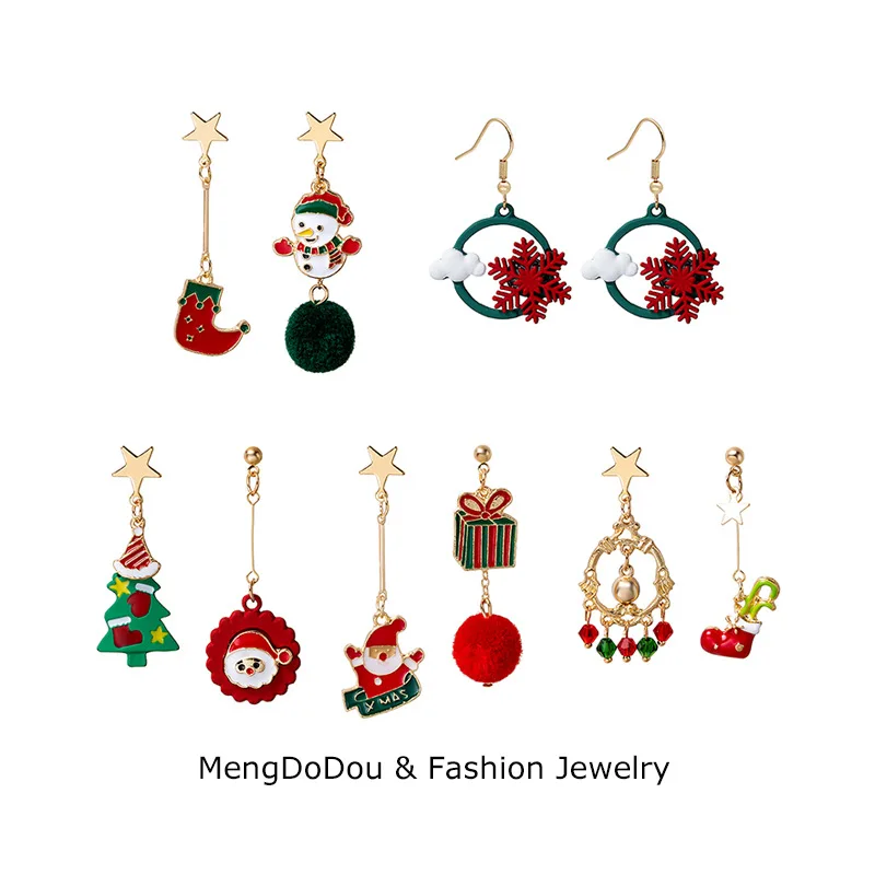 

Christmas Earrings, New European And American Products, Series, Tassels, Metal Boots, Old People's Pendants,