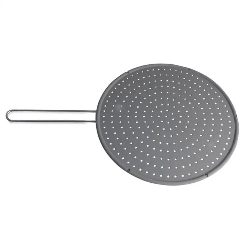 

Splatter Screen With Soft Silicone Handle Stainless Steel Grease Cover Fits Many Pots & Pans Practical Kitchen Frying Pan Oil