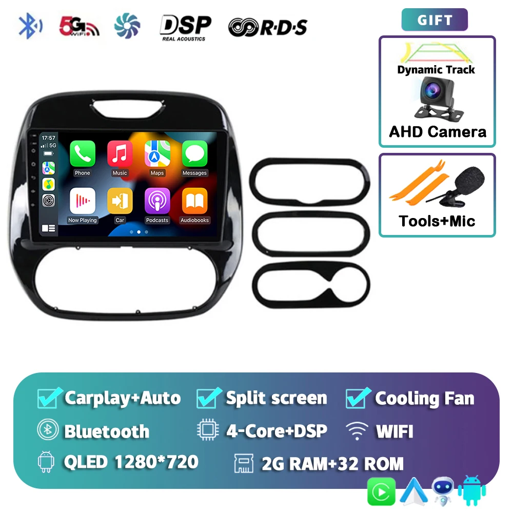 

Android 15 для Renault Kaptur Clio Samsung QM3 2011-2018 2K QLED стерео автомобильный радиоприемник мультимедийный видеоплеер GPS AI голосовой CarPlay