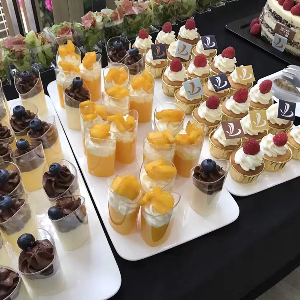 Чашки десертные чашки идеальные мини прозрачные пластиковые муссовые маленькие