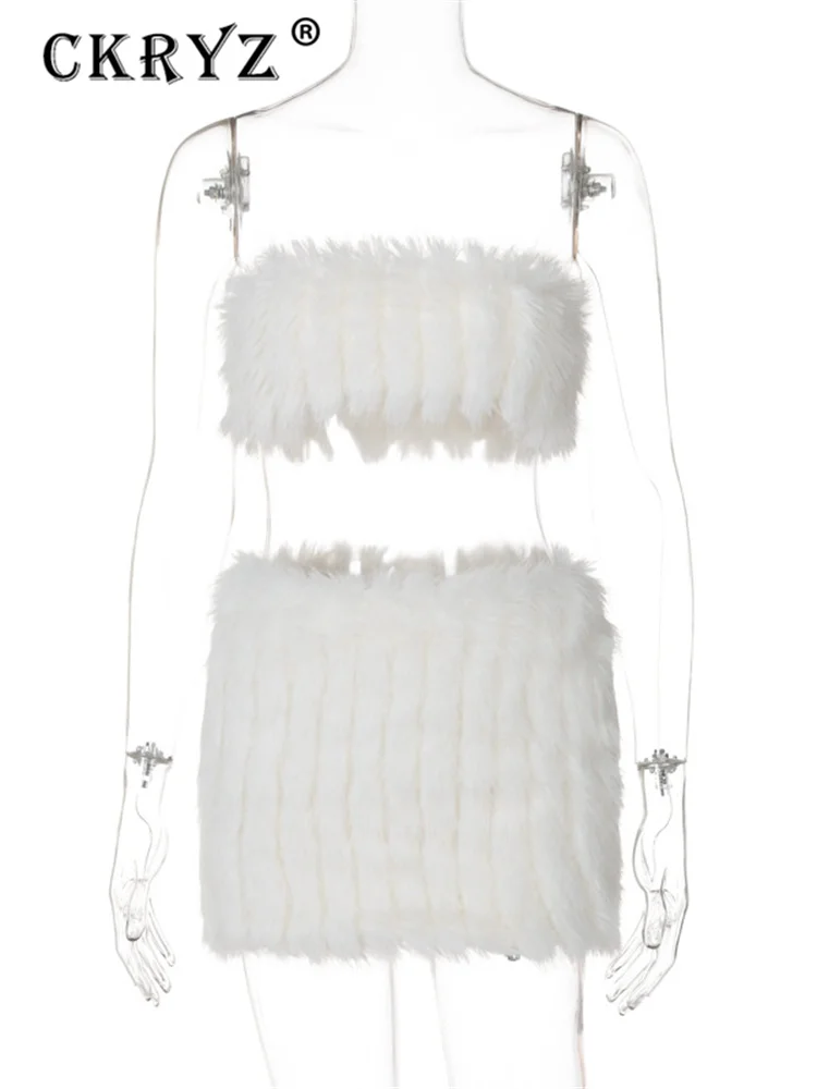 Женский комплект из 2 предметов с юбкой и топом открытой спиной