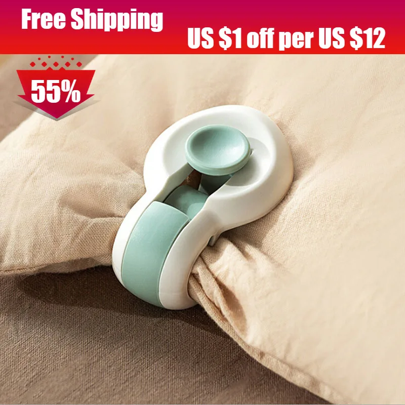 

6Pcs Non-slip Quilt Clip Duvet Quilt Clips Plastic Blankets Fastener Clip Bed Cover Duvet Sheet Fixer Sleep Anti-run Device
