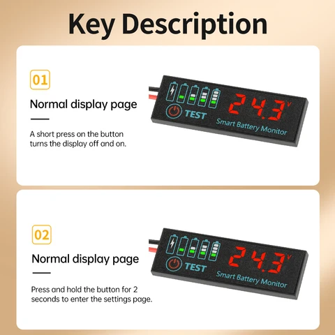 Gaqqee индикатор заряда батареи 18650