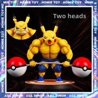 pokemon muscle pikachu fitness anime figure 10cm action figurine pvc statue model collection desk decoration toys birthday gifts