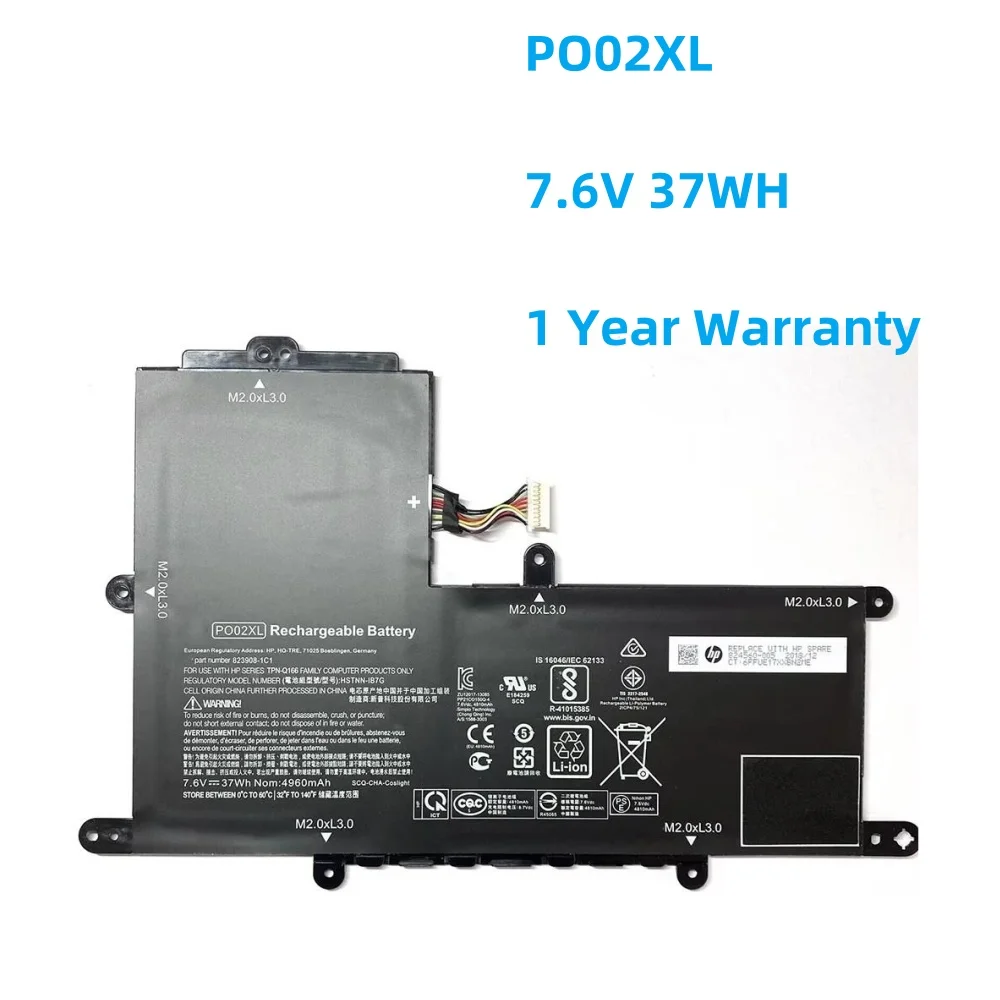 PO02XL Аккумулятор для ноутбука 7 6 В 37 Втч HP Stream 11-R 11-AH 11-AK 11-Y 11 Pro G2 G3 G4 G5