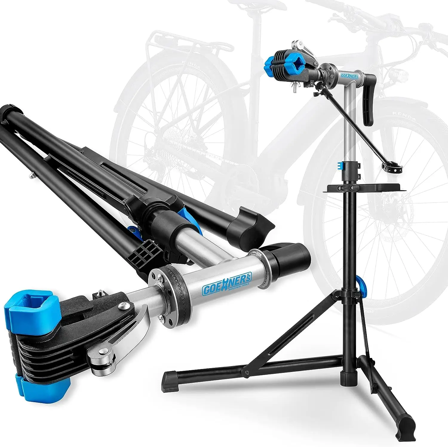 

E Bike Repair Stand Heavy Duty (Max 100 lbs) - Portable Bicycle Repair Stand Mechanics Workstand for Maintenance of Heavy E Bike