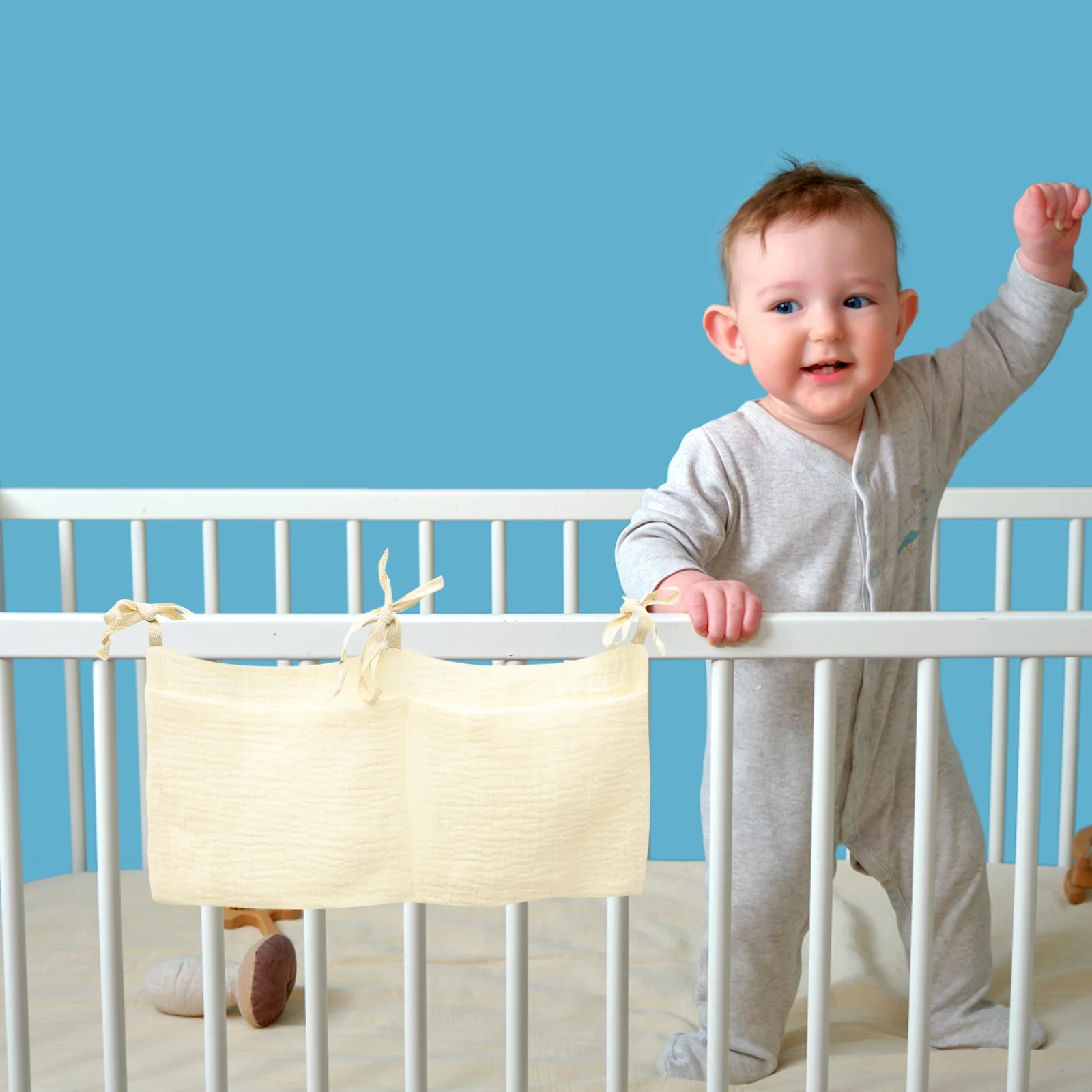 

Diapers Portable Crib Baby Storage Bag Hanging Pure Cotton Organizer Stroller Pouch