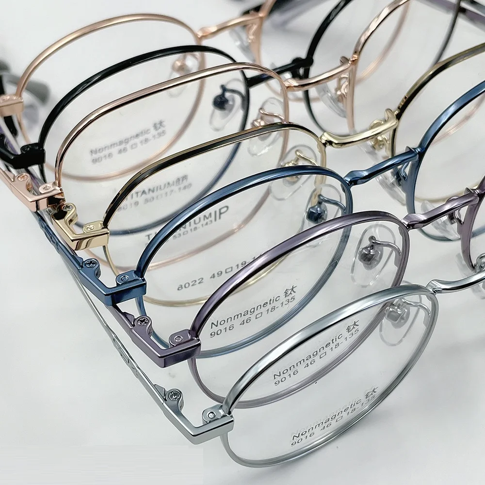 Cubojue Wholesale 10 Pcs/lot Titanium Eyeglasses Frame Women Male Round Irregular Glasses Female Unisex High Quality