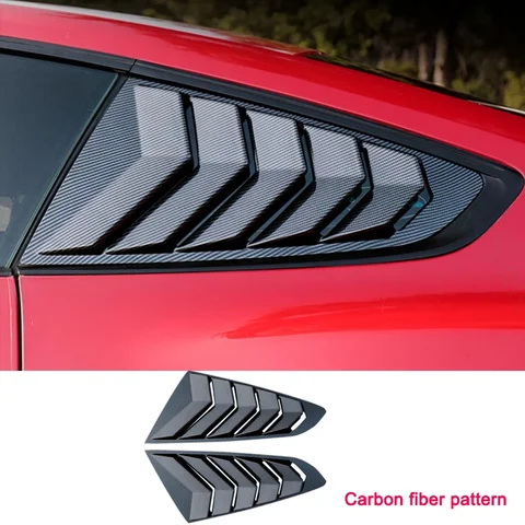 Для Ford Mustang 2015-2022, автомобильные задние боковые жалюзи, автомобильные жалюзи, аксессуары для украшения внешней отделки