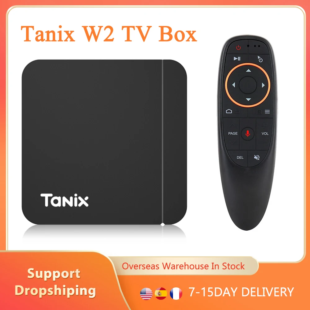 

Tanix W2 Smart TV Box Android 11.0 Set Top Box 2GB 16GB Multi Language VP9 H.265 Media Player Receiver YouTube