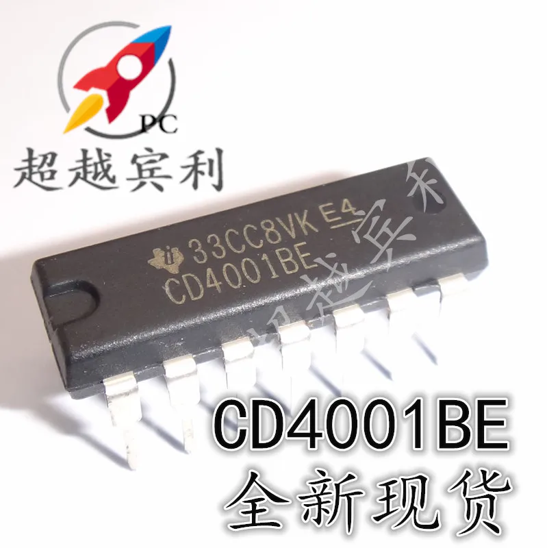 

20 шт. Оригинальный Новый CD4001BE Quad 2 вход или без ворот DIP-14