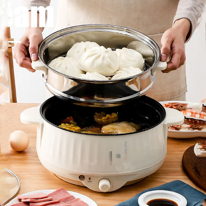 

Electric Cooker Dormitory 26cm Household Multifunctional Cooking Machine Non-stick Electric Hot Pot Large Capacity Rice Cooker