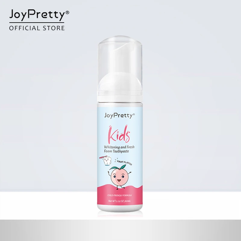 

JoyPretty New Children Whitening Toothpaste Fruit Flavor Mousse Foam Toothpaste Anti-cavity Fluoride Free Teeth Decay Prevention