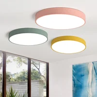 Led ceiling lamp northern Europe makaron round bedroom lamp personality ultra thin living room lamp household balcony aisle lamp