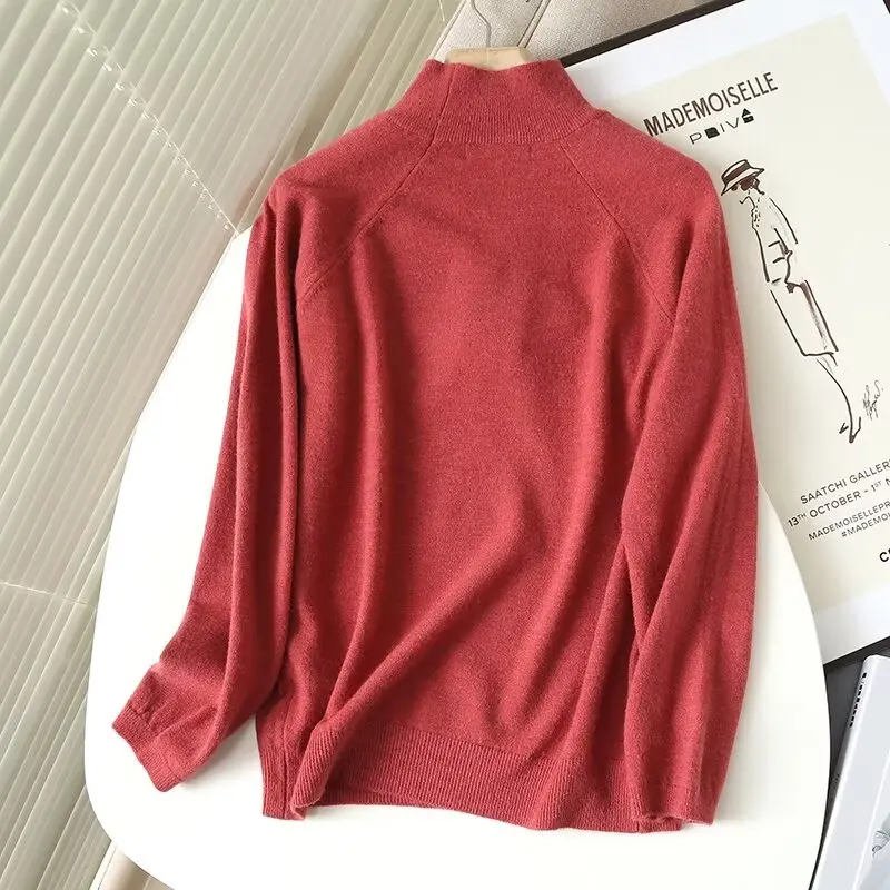 Увядливый скандинавский минималистичный модный базовый вязаный свитер пуловер