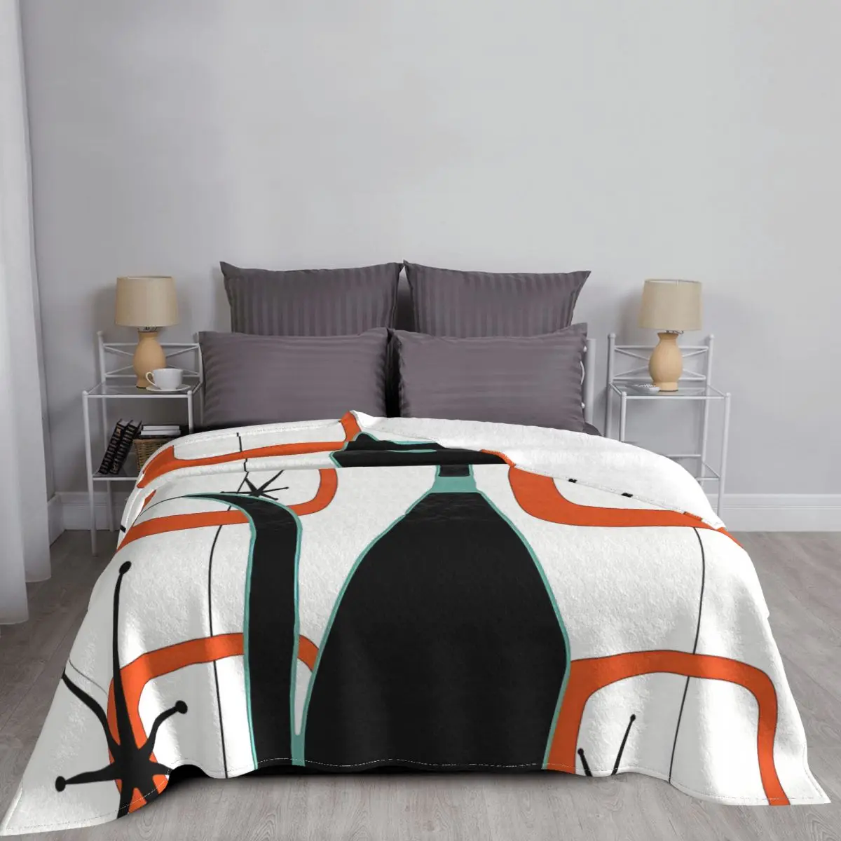 Одеяло Atomic Cat в старинном стиле уютное мягкое Флисовое одеяло