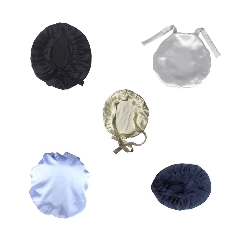 

Shower Cap Waterproof Bath Hat Resuable Elastic Bathing Cap Soft Hair Turban Silver