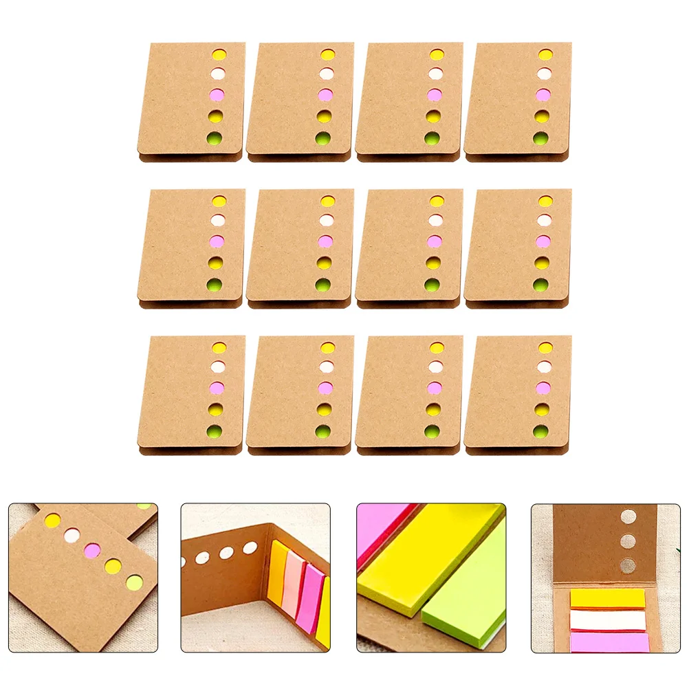 

12Pcs Color Page Marker Label Writable Page Tabs Sticky Page Marker Stickers