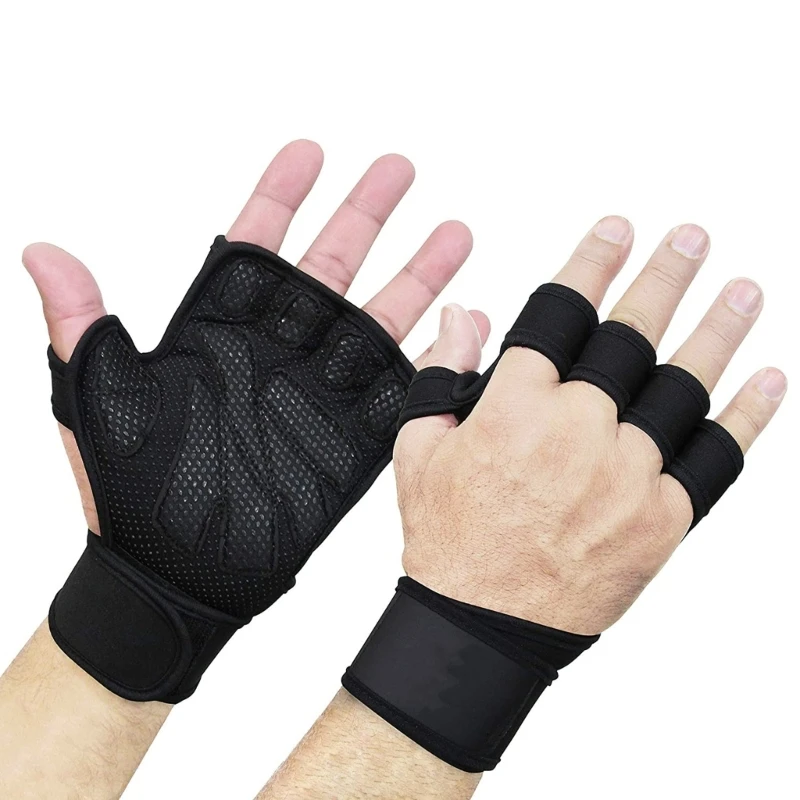

Half Finger Bicycle-Gloves with Wrist Guard Weight Lifting Training Gloves Cycling Gloves Gym Workout Gloves for Unisex