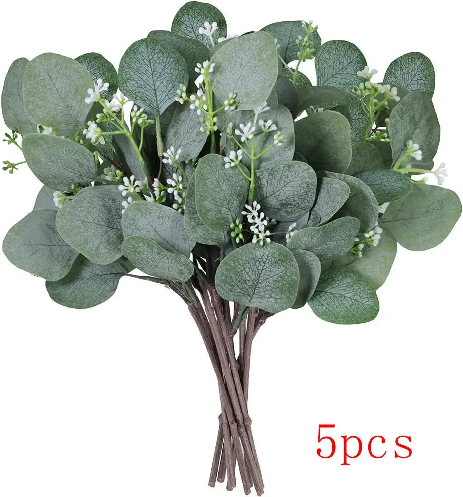 

Искусственные листья эвкалипта, ротанг, 5 штук