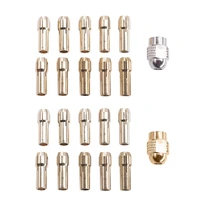 11pcs rotary tool accessories durable shiny brass collet chuck fitsdremel rotary tools including 10 size 11pieces