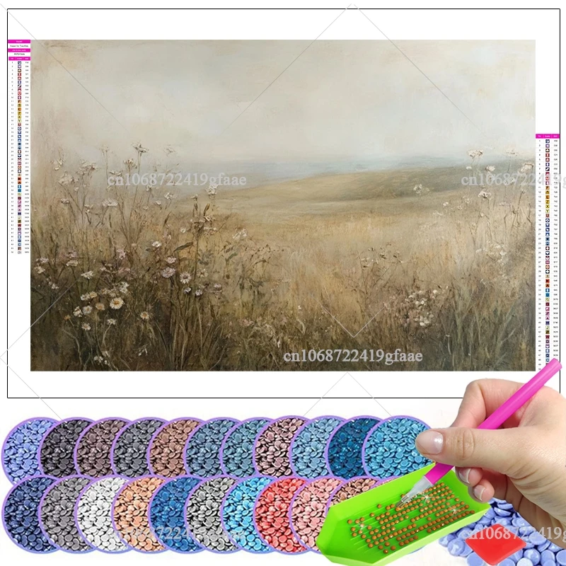 Цветы 5D DIY Наборы алмазной живописи Полный дрель Горный хрусталь Настенное