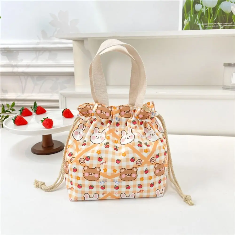 Милая Холщовая Сумка на шнурке с цветочным принтом