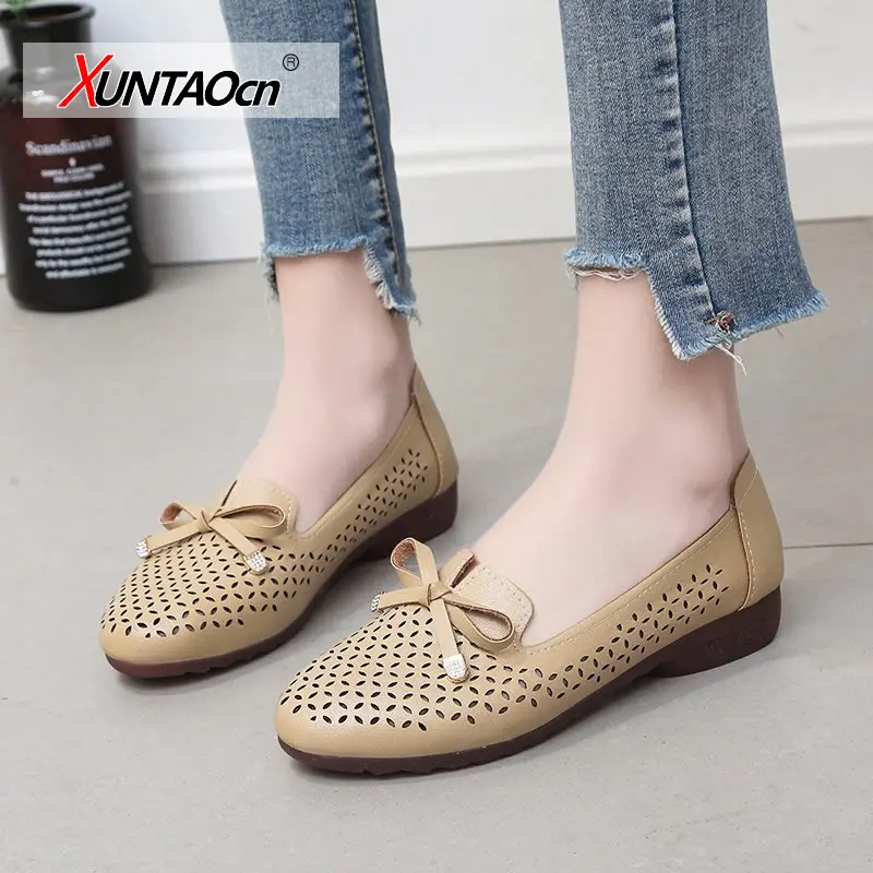 

2021 High Quality Women's Fashion Summer Sandals Soft Bottom Beach Hollow Casual Shoes Breathable Ladies Flat Shoes