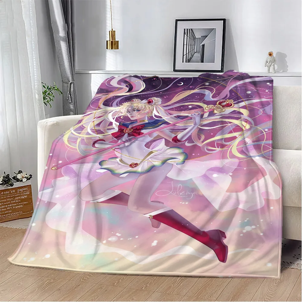 Коврик из плюшевой флисовой ткани Сейлор Мун большой размер мягкая шерстяная