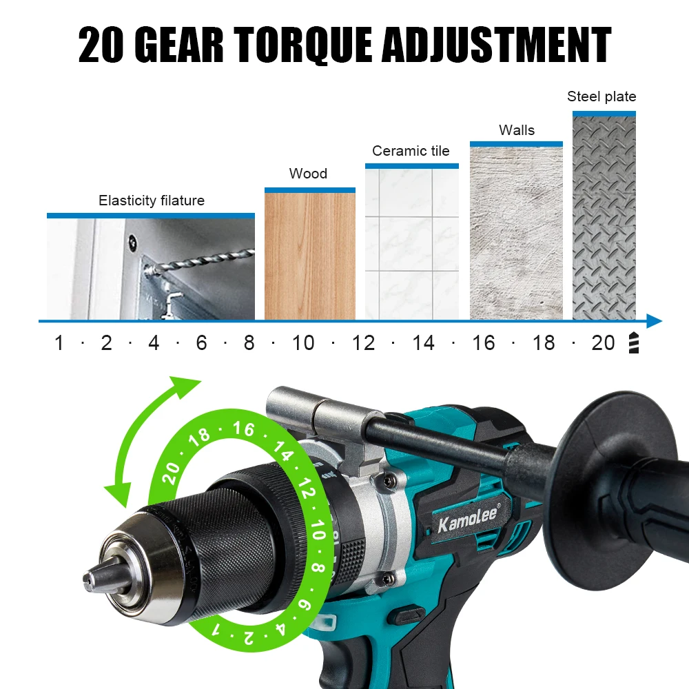 [Icebreaker]Kamolee 13 мм бесщеточная электрическая Ударная дрель для разбивания льда