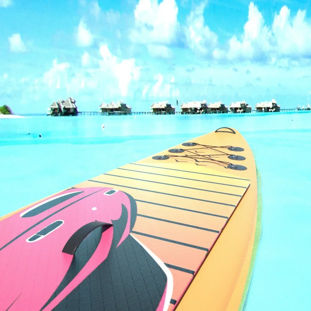 Розовая надувная доска для серфинга Jet Surfboard Sup Race Купить стоячи с сумкой Board Js