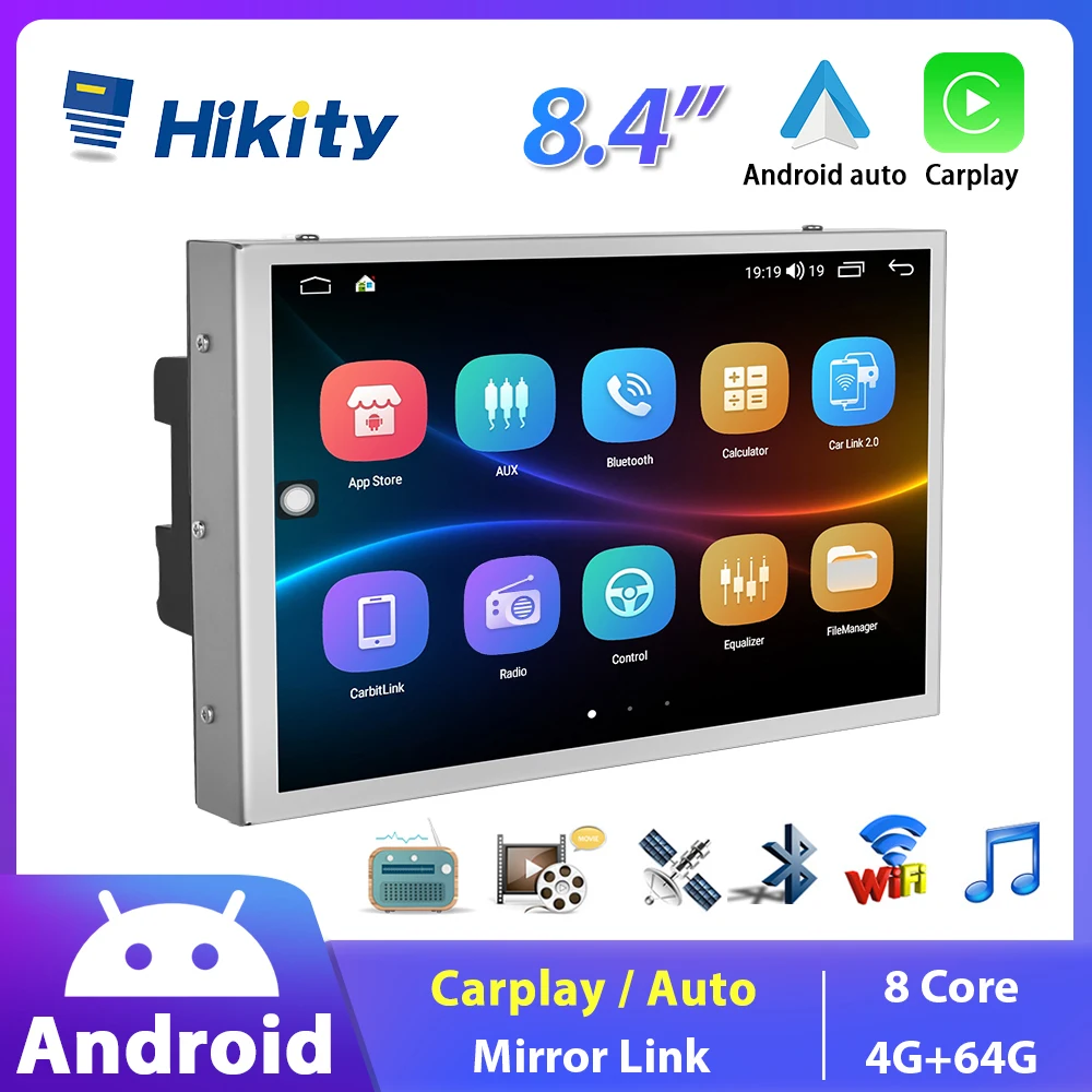 

Hikity 8-ядерный GPS автомобильный радиоприемник стерео 8,4 ''WIFI Carplay DSP BT Авторадио AM RDS FM-приемник для Jeep Cherokee/Grand Commander