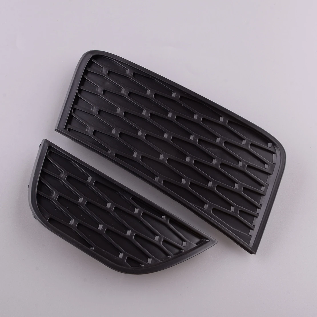 

Front Right Upper&Lower Bumper Fog Light Bezel Covers Fit for Land Range Rover Evoque 2011 2012 2013 2014 2015 Black Plastic