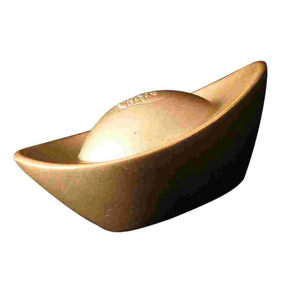 

Ingot Gold Ornament Figure Figurines Simulation Desktop Decor Plaything Performance