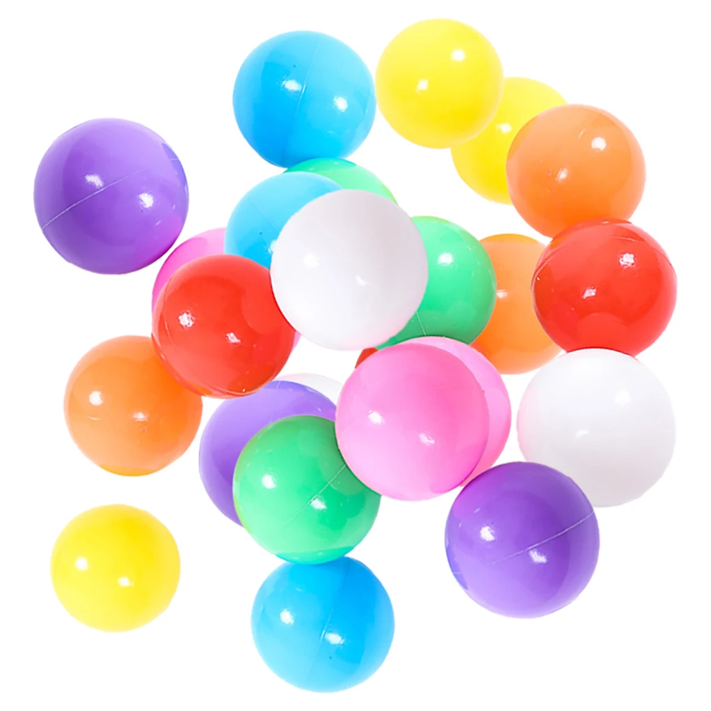 

200 Pieces Ocean Balls Colorful Spherical Ornament Plastic Indoor Outdoor Game Sphere Prop Balls Pit Playing Accessory