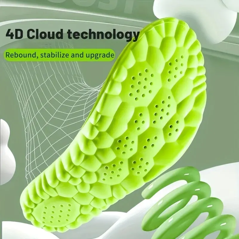 Удобные дышащие стельки для кроссовок снимающие запах с латексной опорой свода