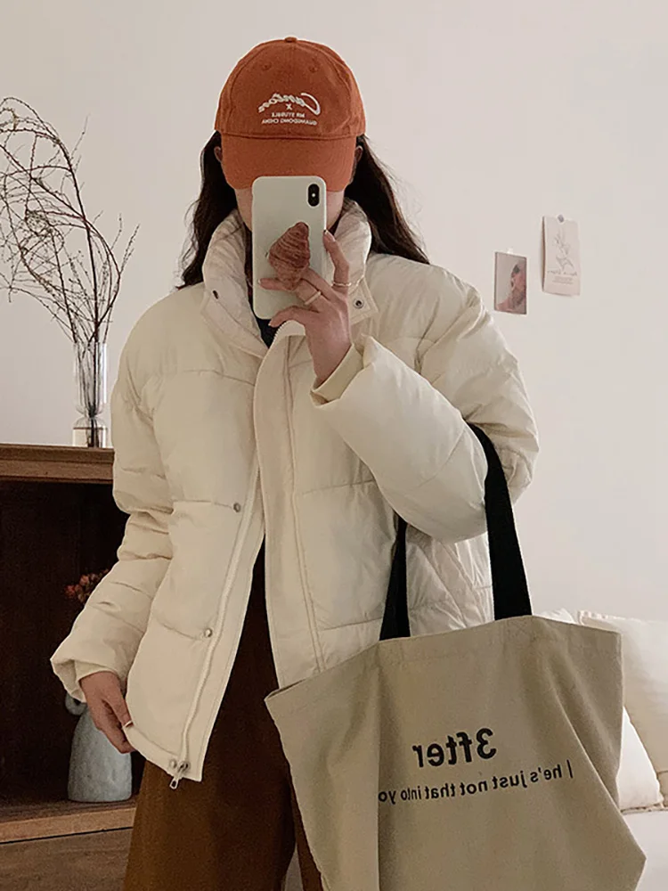 MEILLY DOLPHIN 2023 Short Thick Cotton Padded Puffer Jacket Winter Women Stand Collar Zipper Parkas Women's Coat Winter Outwear