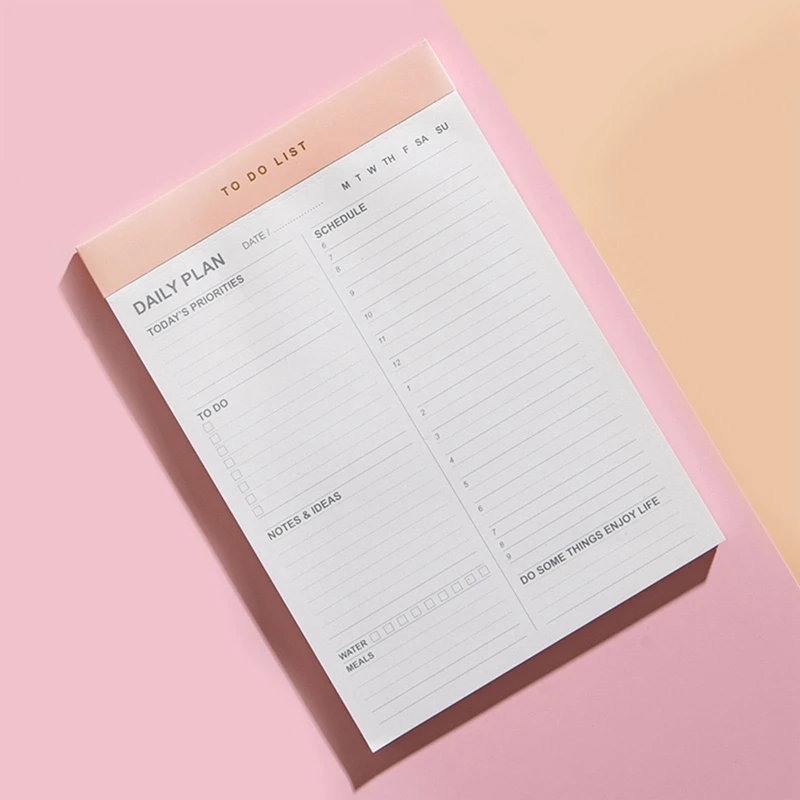 

52 Sheets Daily Plan Notepad to Do List Schedule Planning Notepad Simple I Board Clip Memo College Student Draft Notebook