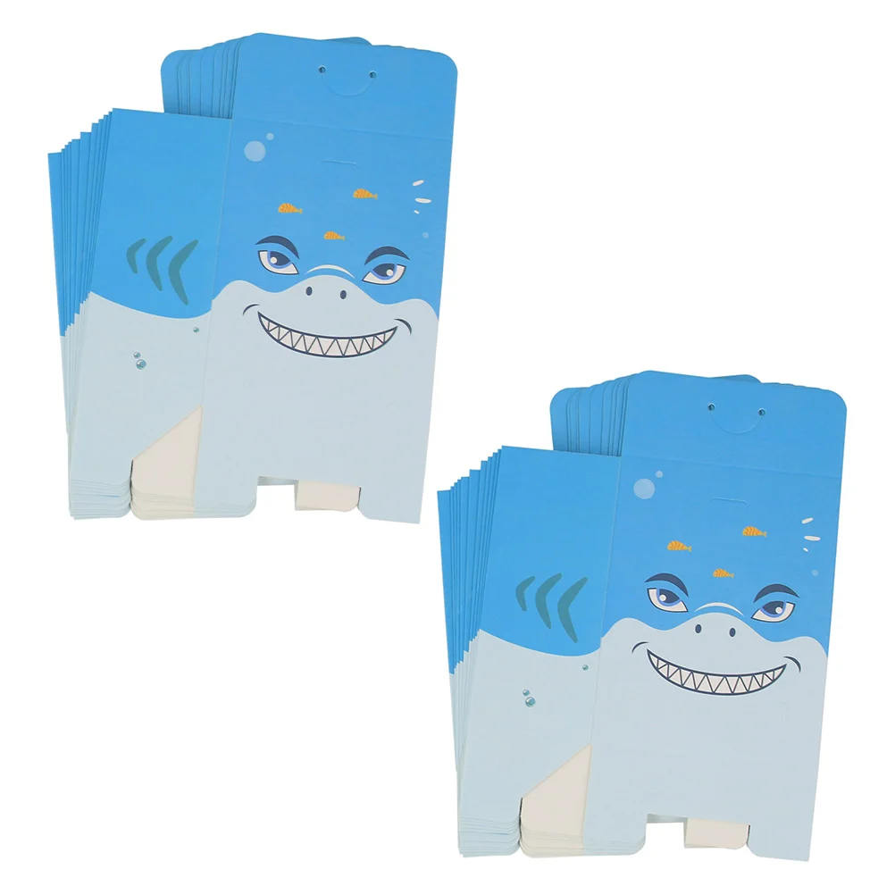 

25pcs Paper Treat Boxes Party Bags Blue Theme Candy Goodie Bags Present Bags for Kids Summer Ocean Shower Birthday Party