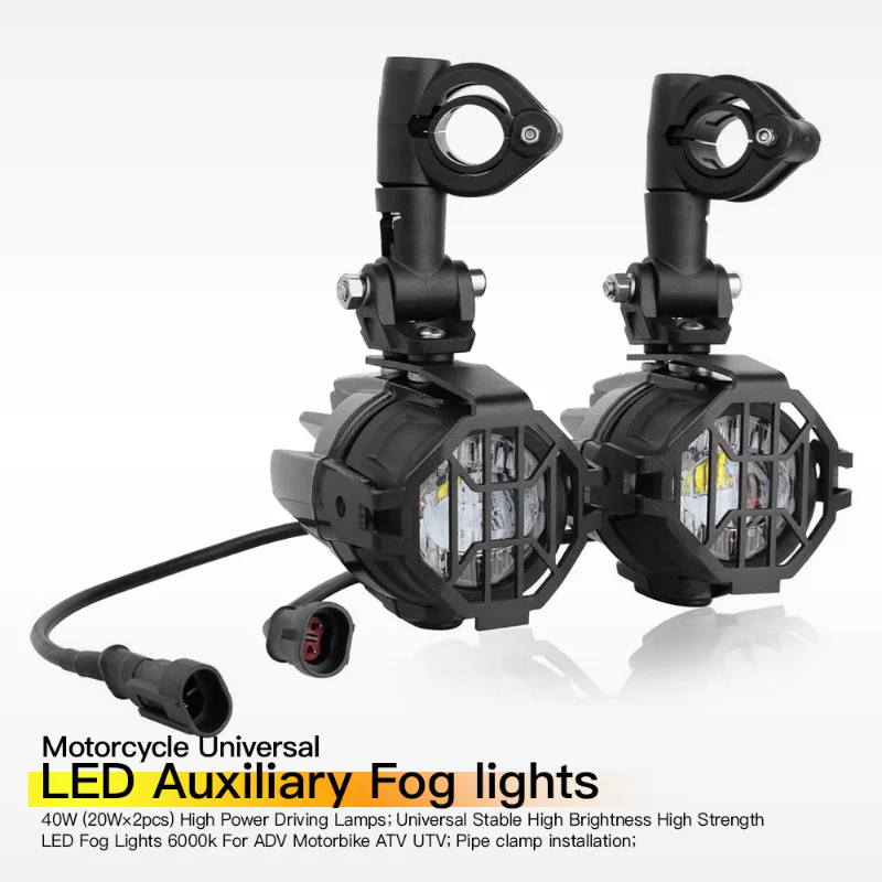 

40W 750GS 1250GS Motorcycle LED Fog Lights Auxiliary Assembliy For Harley BMW R1200GS F850GS F750GS F 850GS